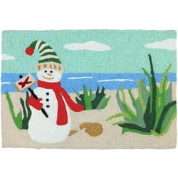 Jellybean Snow Elsewhere 20 in. W X 30 in. L Multi-Color Pattern Polyester Accent Rug