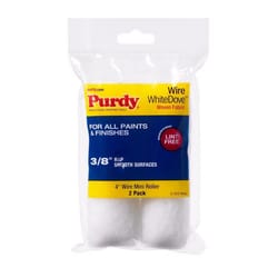 Purdy White Dove Woven Fabric 4 in. W X 3/8 in. Mini Paint Roller Cover 2 pk