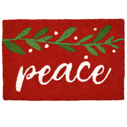 Jellybean 20 W X 30 in. L Multi-color Peace Polyester Accent Rug