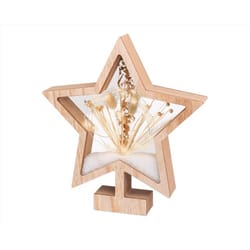 Lumineo LED Brown Lighted Star Table Decor 11 in.