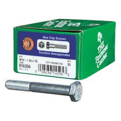 HILLMAN M10-1.50 mm D X 75 mm L Heat Treated Steel Hex Head Cap Screw 25 pk