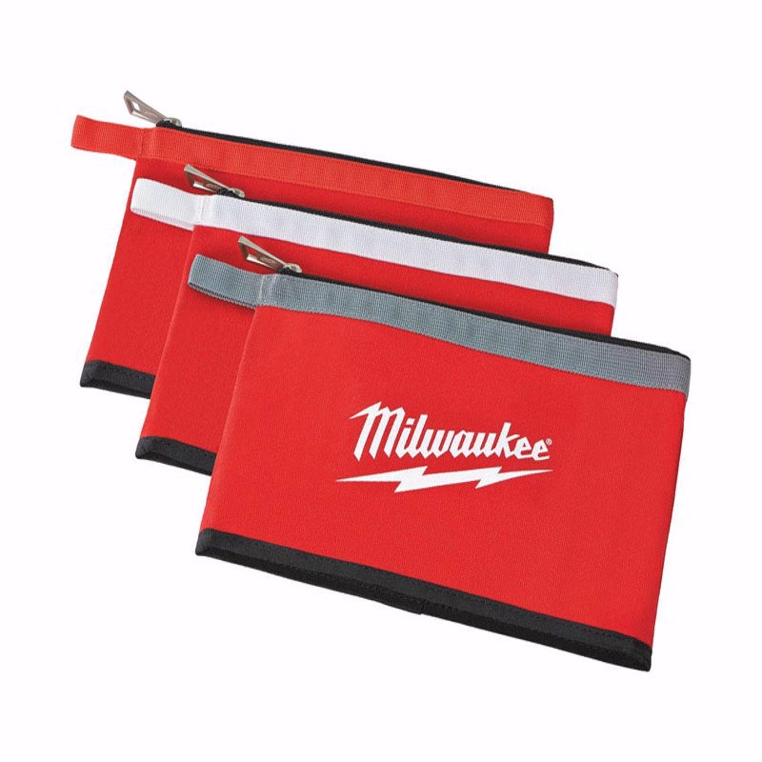 Photos - Tool Box Milwaukee 0.75 in. W X 8 in. H Canvas Tool Pouch Red 3 pc 48-22-8193 