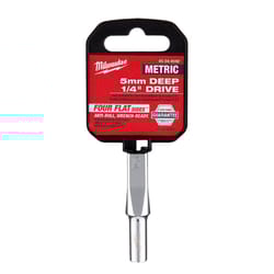Milwaukee 5 mm X 1/4 in. drive Metric 6 Point Standard Deep Socket 1 pc