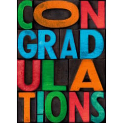 Avanti Seasonal Congratulations Type Graduation Card Paper 2 pc