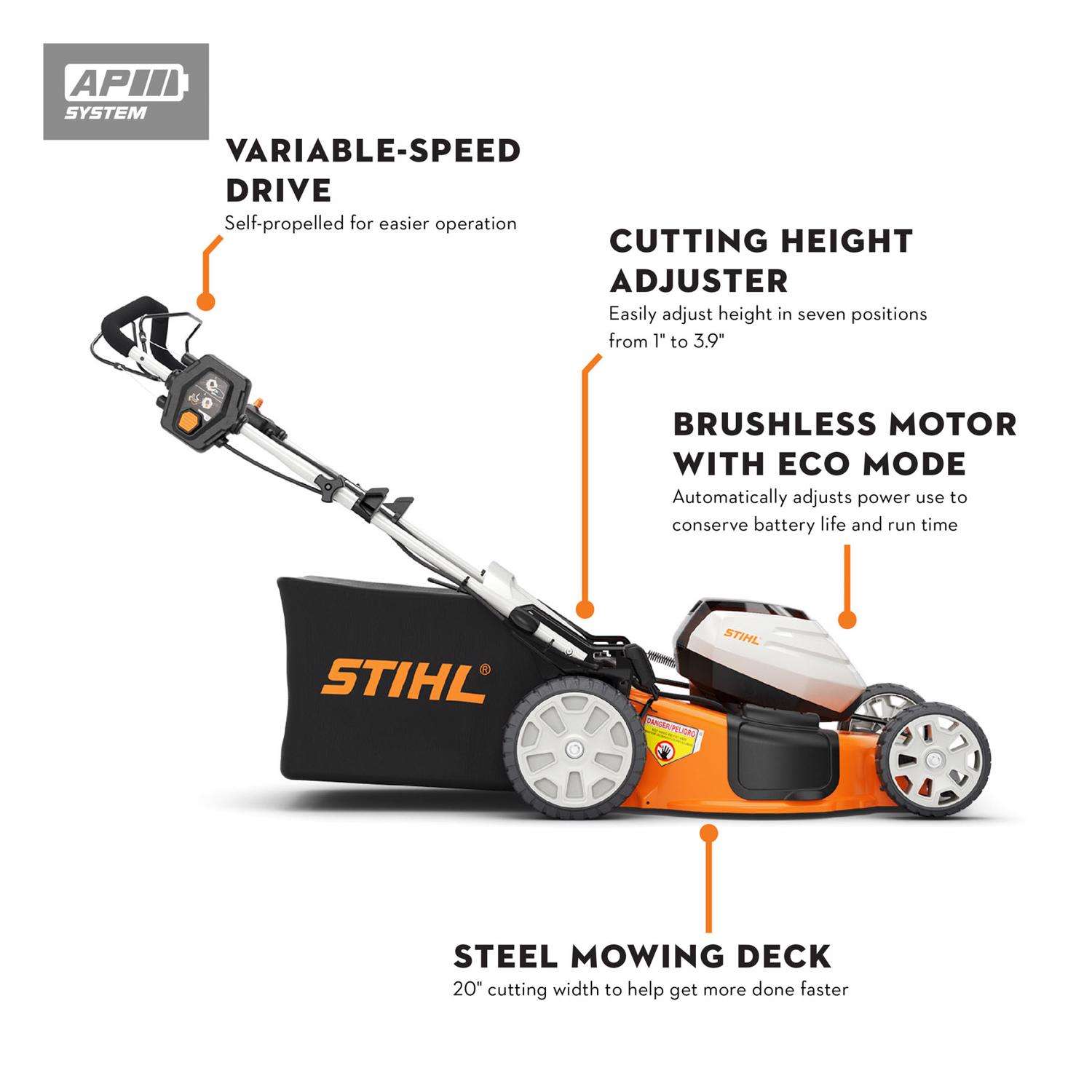 Stihl cordless lawn mower self online propelled