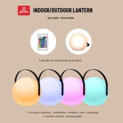 Globe Electric Manual Battery Powered Sphere LED Remote Control Light