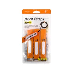 Wrap-It Cinch Straps 8 in. L Orange Nylon Cinch Strap
