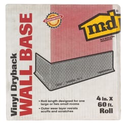 M-D 4 in. H X 13.5 in. W X 60 ft. L Prefinished White Vinyl Wall Base