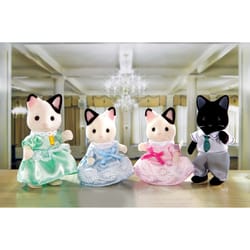 Calico Critters Tuxedo Cat Family Dolls/Toys 4 pc