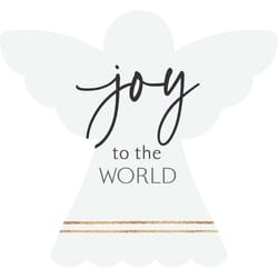 P. Graham Dunn Black/White Joy to the World Sign 3.25 in.