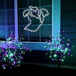 Celebrations Cool White 91 ct 16 in. LED Prelit Ghost Window Decor