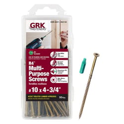 GRK Fasteners R4 No. 10 X 4-3/4 in. L Star Coated W-Cut Multi-Purpose Screws 50 pk