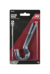 Ace Small Polished Brass Green Brass 1.875 in. L Cup Hook 30 lb 2 pk - Ace  Hardware