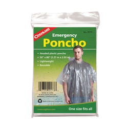 Coghlan's Clear Emergency Poncho 1 pk