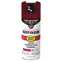 Rust-Oleum Stops Rust Indoor and Outdoor Satin Red Oil Modified Alkyd Spray Paint 12 oz