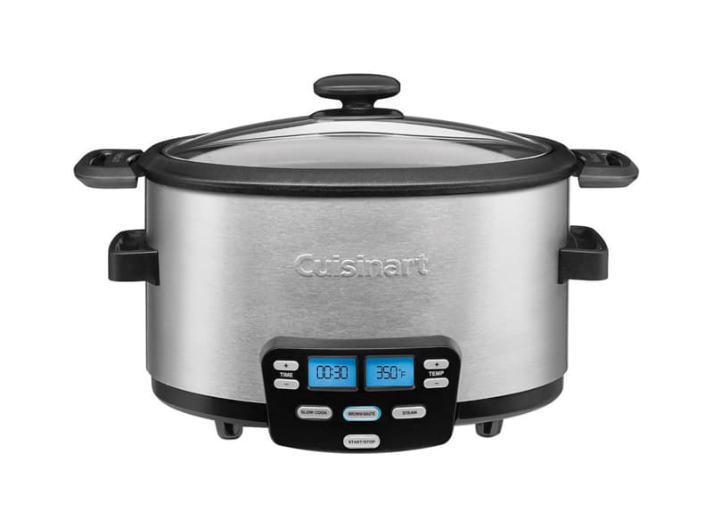 Cuisinart 4 qt Silver Stainless Steel Programmable Slow Cooker Uae Electronic uaeelectronic.com