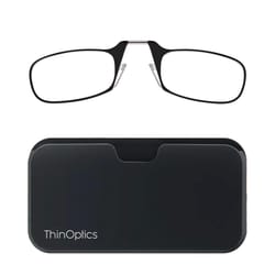 ThinOptics Always With You Black Reading Glasses w/Pod Case 2.5