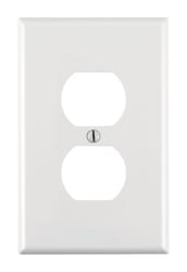 Leviton White 1 gang Nylon Duplex Outlet Wall Plate 1 pk