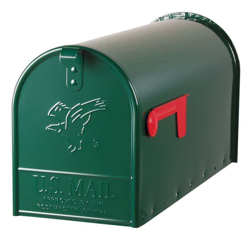 Gibraltar Mailboxes Elite Galvanized Steel Post Mounted Hartford Green