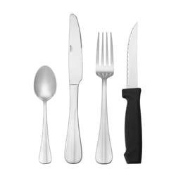 Pfaltzgraff Simplicity Silver Stainless Steel Flatware Set 16 pc