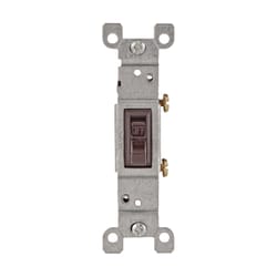 Leviton 15 amps Toggle Switch Brown 1 pk