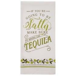 Karma White/Yellow Cotton Bring Tequila Tea Towel 1 pk