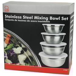 Chef Craft Stainless Steel Silver Mixing Bowl Set 4 pc