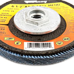 Forney 4-1/2 in. D X 5/8-11 in. Zirconia High Density Jumbo Flap Disc 80 Grit 1 pc