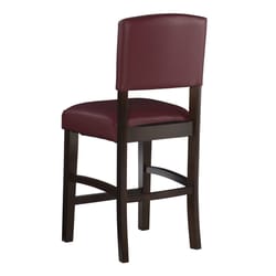 Linon Home Decor Red Polyurethane Austen Barstool 39.25 in.