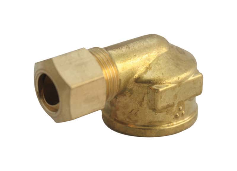 JMF 1/4 in. Compression x 1/4 in. Dia. FPT Brass 90 Degree Elbow Ace Hardware