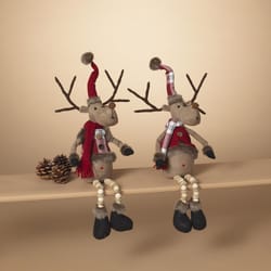 Gerson Multicolored Moose Shelf Sitter Table Decor 16 in.