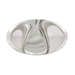 Amerock Glacio Oval Cabinet Knob 1-3/16 in. Satin Nickel Clear 1 pk