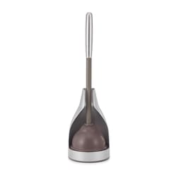 Polder Toilet Plunger and Caddy 19 in. L X 5.5 in. D