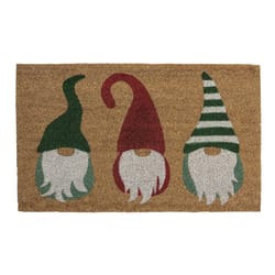 Entryways 17 in. W X 28 in. L Green/Natural Gnomes Coir Door Mat