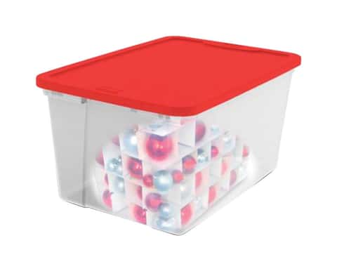 Storage Box, Clear, 56-Qt.