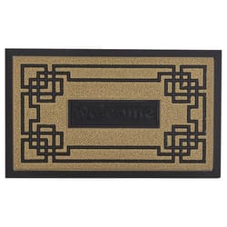 Superio Brand 18 in. W X 30 in. L Natural Greek Key Coir/Rubber Door Mat