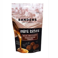SANDERS Fine Chocolatiers Milk Chocalate Peanut Butter Caramel Mini Bites 3.75 oz