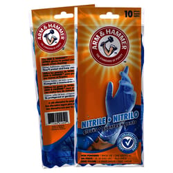 Arm & Hammer Nitrile Disposable Gloves One Size Fits Most Blue Powder Free 10 pk