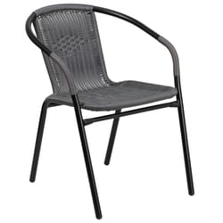 Flash Furniture Gray Aluminum Frame Stackable Chair
