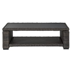 Signature Design by Ashley Grasson Lane Brown Rectangular Aluminum Contemporary Coffee Table