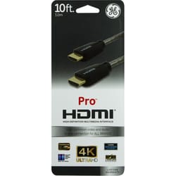 GE Pro 10 ft. L HDMI Cable With Ethernet