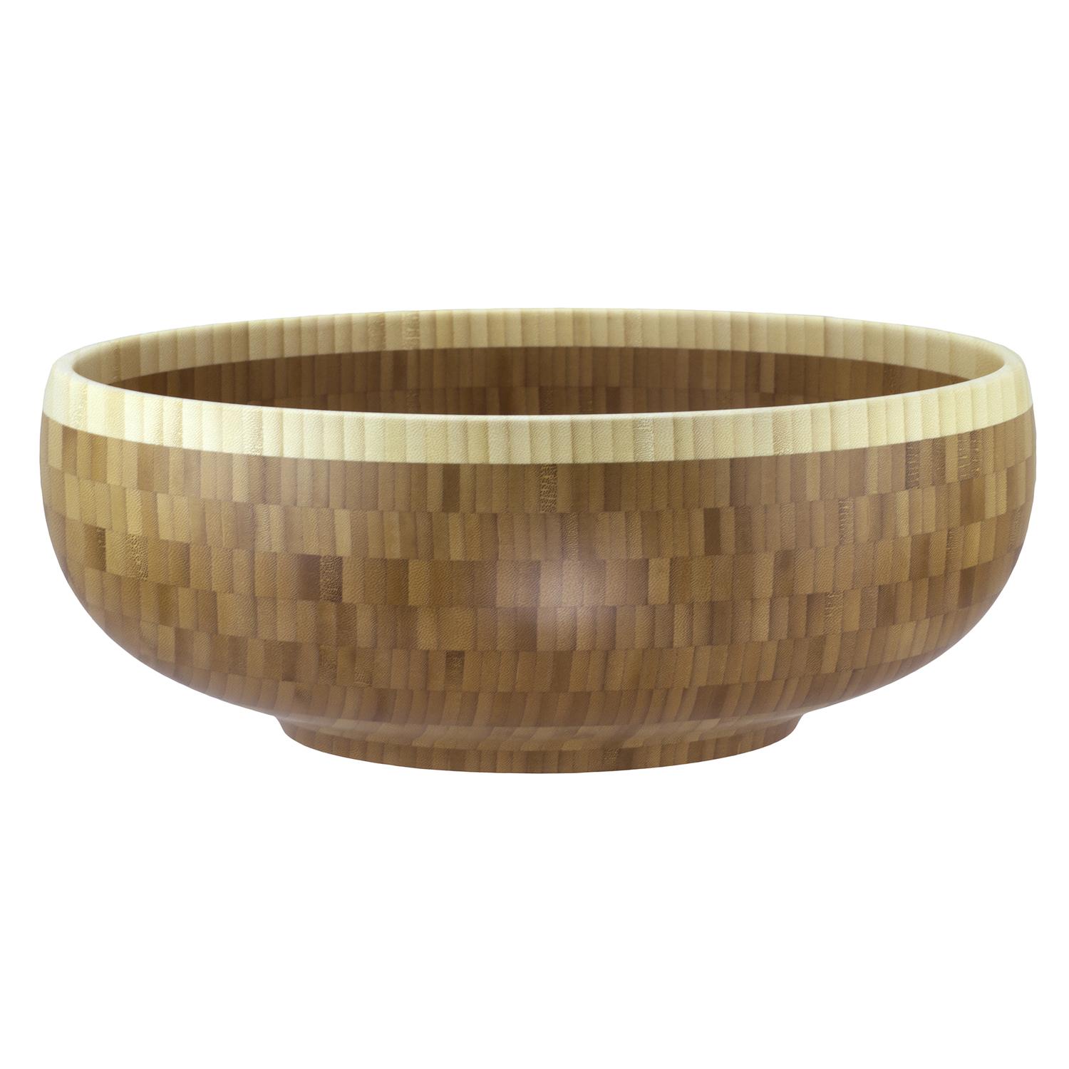 Totally Bamboo Brown Bamboo Classic Serving Bowl 16 in. D 1 pc Sansujyuku sansujyuku.com