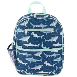 Stephen Joseph Junior Blue Shark Backpack 13 in. H X 11 in. W