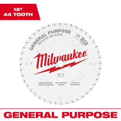 Milwaukee 12 in. D X 1 in. General Purpose Tungsten Carbide Saw Blade 44 teeth 1 pk