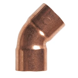 NIBCO 1/2 in. Sweat X 1/2 in. D Sweat Copper 45 Degree Elbow 1 pk