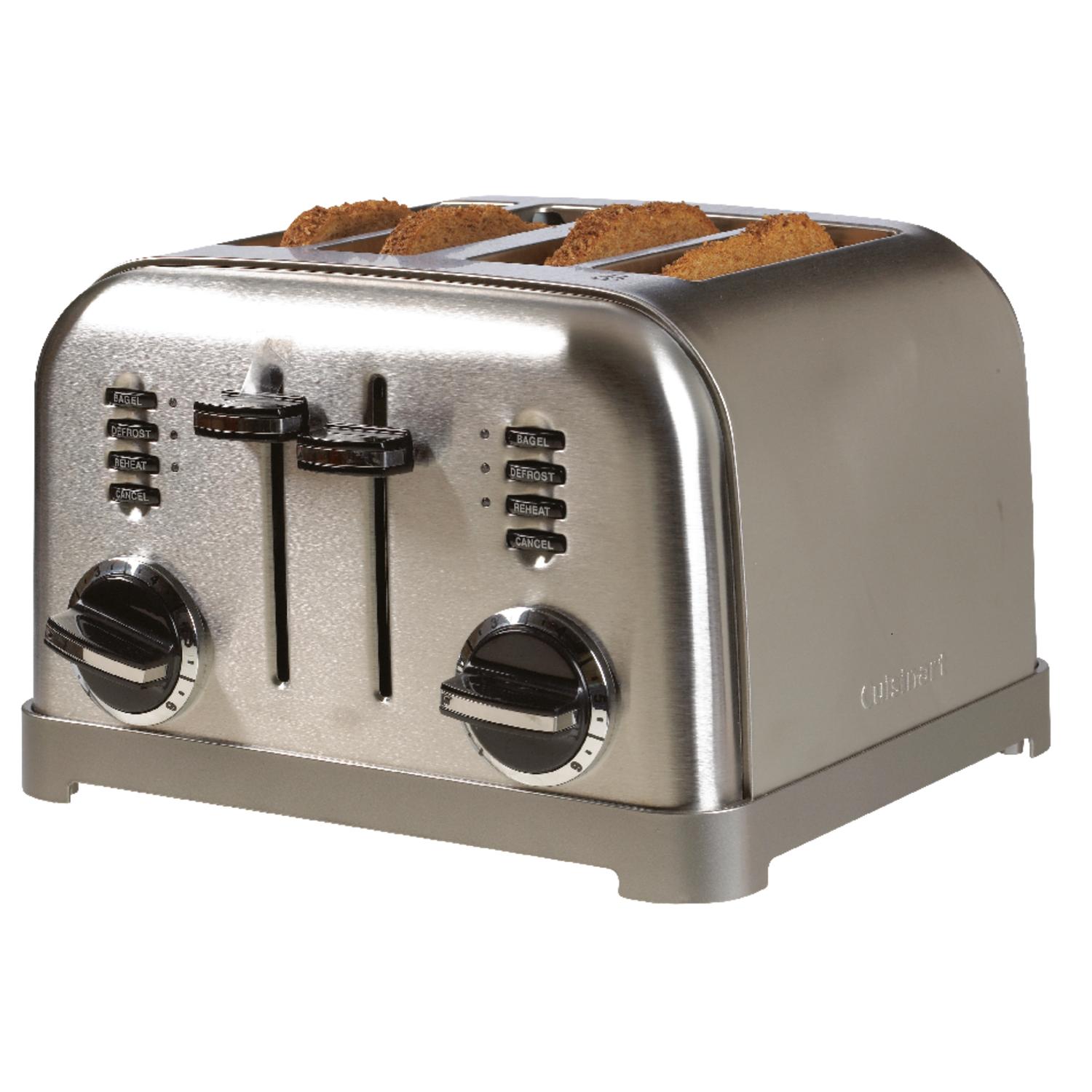 Cuisinart Stainless Steel Silver 4 slot Toaster 7.4 in. H X 11.14 in. W X 10.67 in. D Uae Electronic uaeelectronic.com