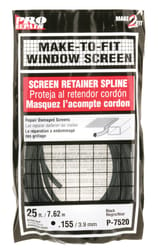 Prime-Line 0.16 in. D X 300 in. L Screen Spline