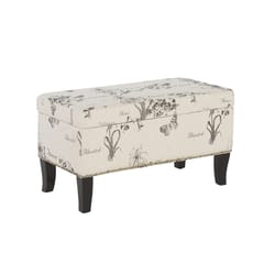 Linon Home Decor Gray Fabric Bench