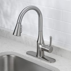 OakBrook Tucana One Handle Brushed Nickel Motion Sensing Pull-Down Kitchen Faucet