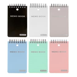 Bazic Products 3 in. W X 5 in. L College Ruled Wire Bound Assorted Memo Book